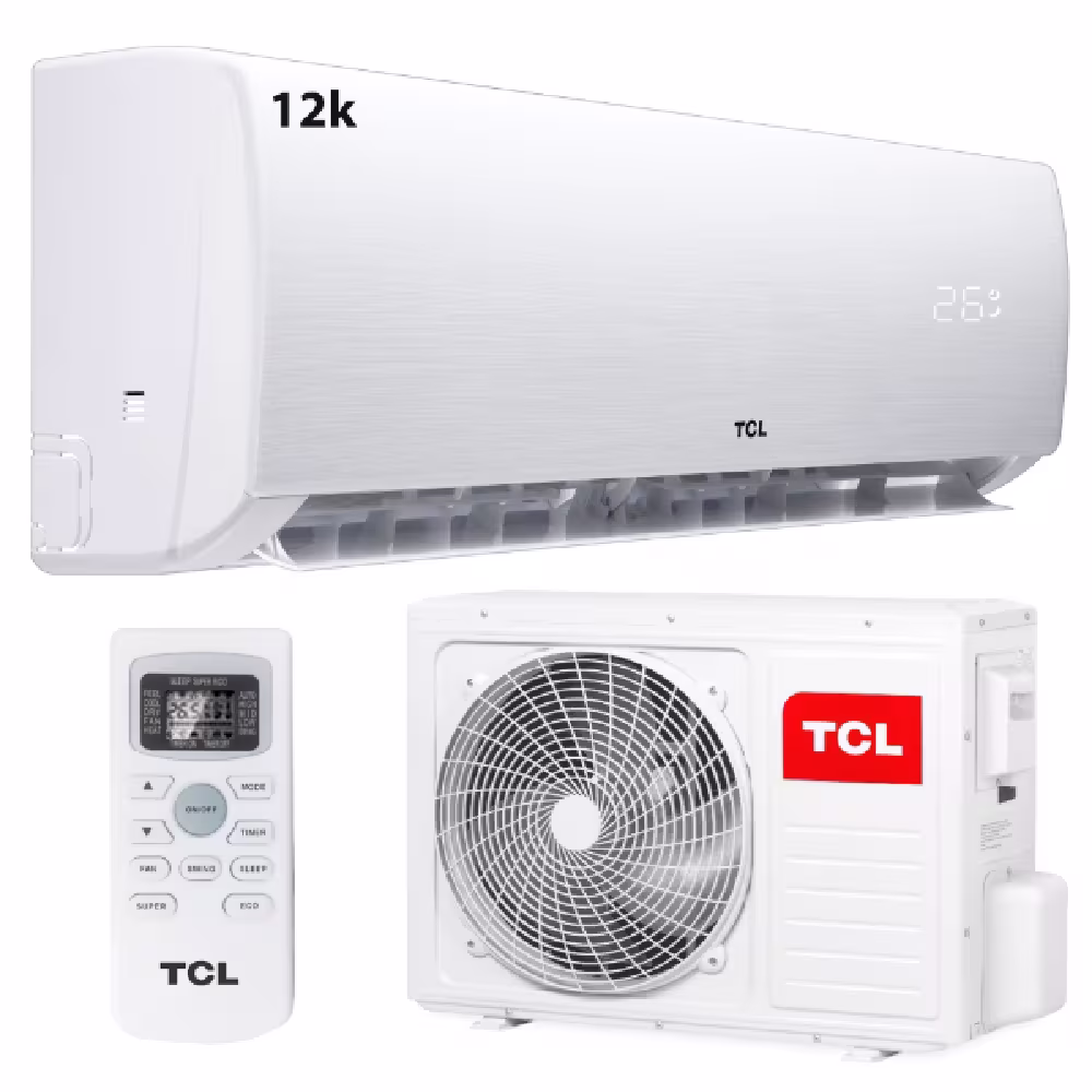Aire acondicionado TAC-12CSA/Z2 12.000 BTU, con deshumidificación, 5 velocidades, control de temperatura y flujo de aire. Ideal para mantener el frío.