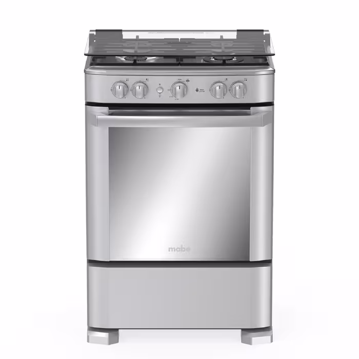 Cocina con comodidad y estilo con la Mabe EM6040FG2. 4 quemadores, diseño en inox y horno ideal para tus recetas diarias.