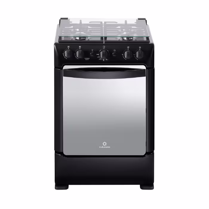 Cocina a gas Indurama Ferrara MaxGrill Zafiro 24" 4Q. Quemadores sellados, grill a gas, encendido electrónico y eficiente sistema de limpieza.