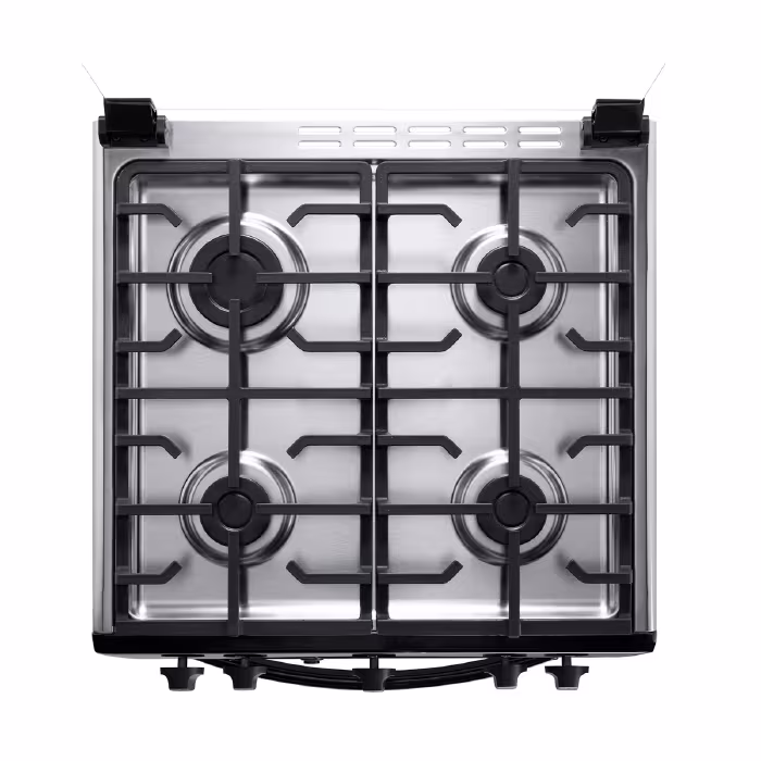 Cocina a gas Indurama Ferrara MaxGrill Zafiro 24" 4Q. Quemadores sellados, grill a gas, encendido electrónico y eficiente sistema de limpieza.