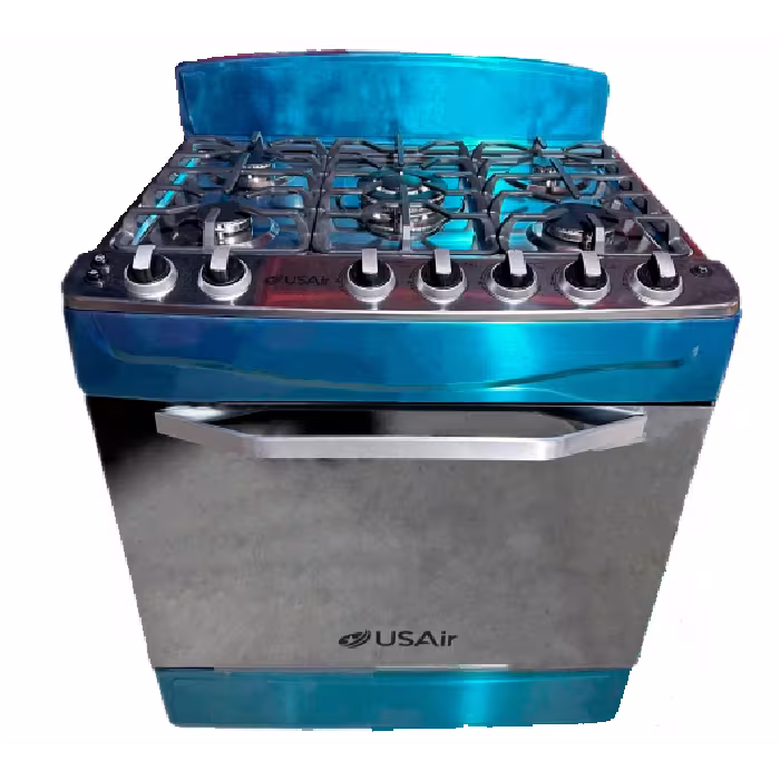 Prepara deliciosas recetas con la Cocina a Gas GKS 76M01W de Usair. Diseño elegante, cocción precisa y espacio ideal para disfrutar cada momento.