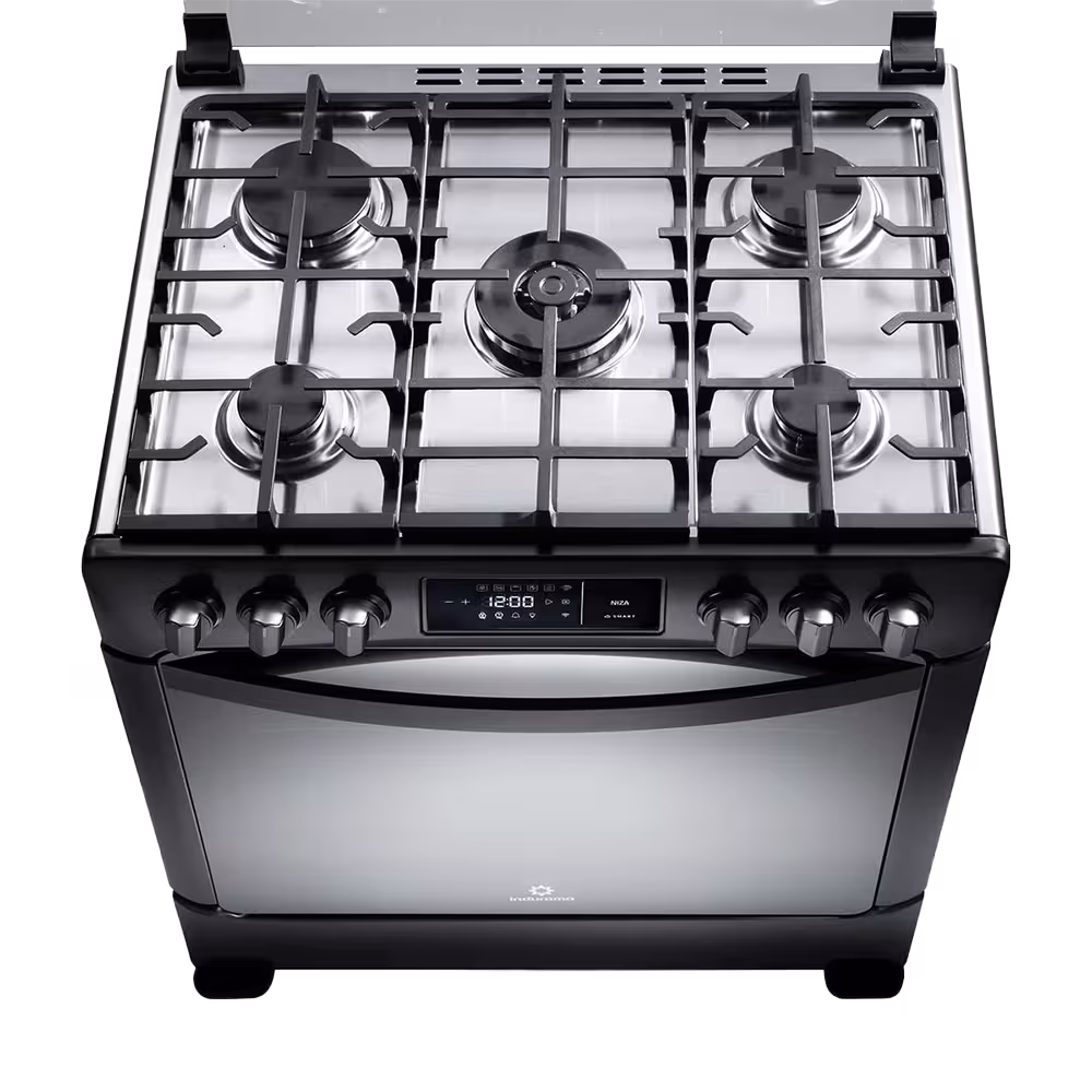 Disfruta cada receta con la Cocina a Gas Niza Zafiro de Indurama. Diseño sofisticado, cocción precisa y el toque perfecto para tu cocina.