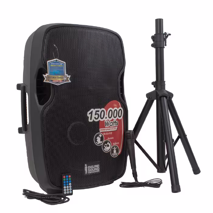 Conquista el ritmo con el Parlante England Sound ES‑Hero 150 000 W, sonidos envolventes, luces LED dinámicas y potencia para elevar cada momento.