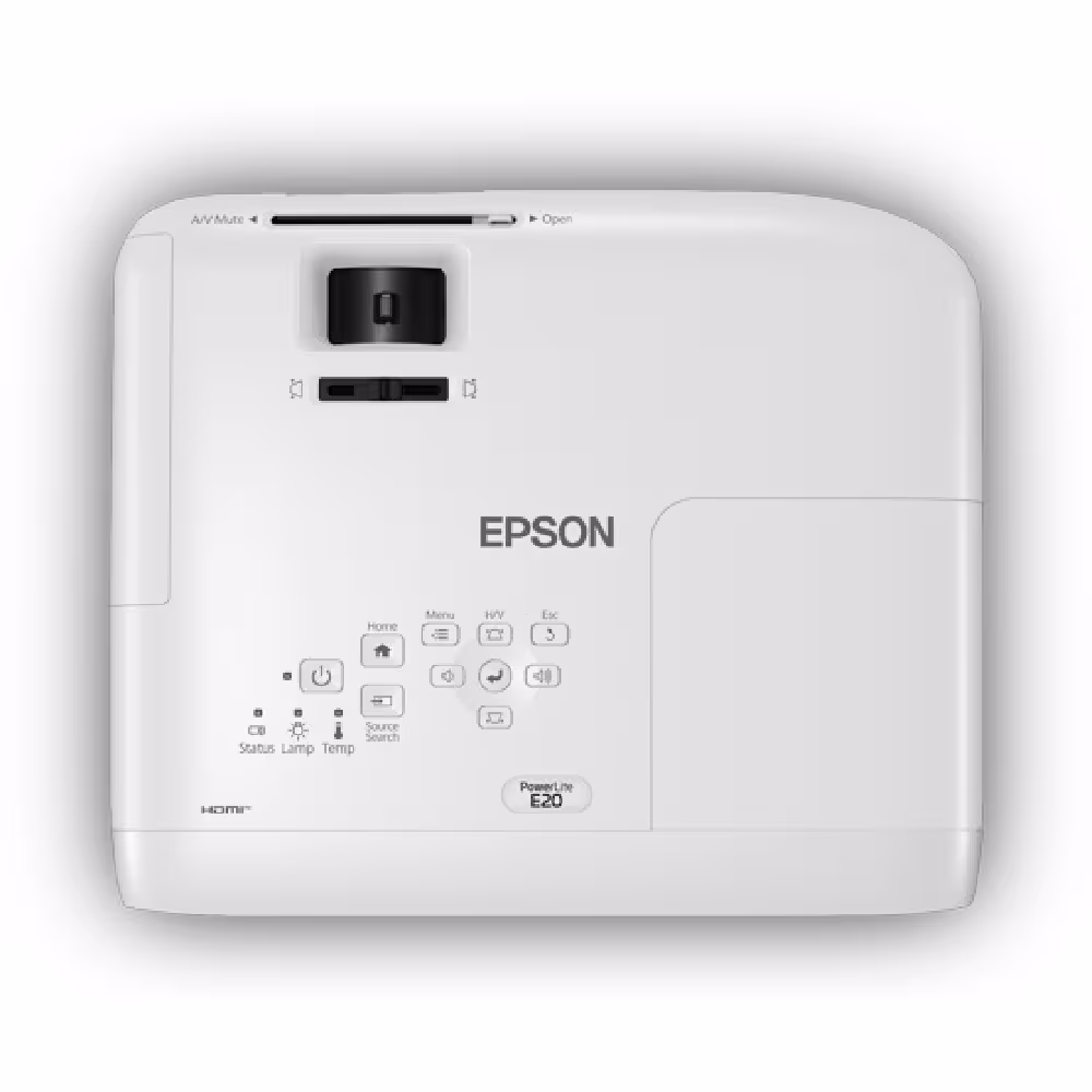 Proyecta con claridad en cualquier ambiente con el Epson E20: 3400 lúmenes, HDMI, imagen nítida y duradera.