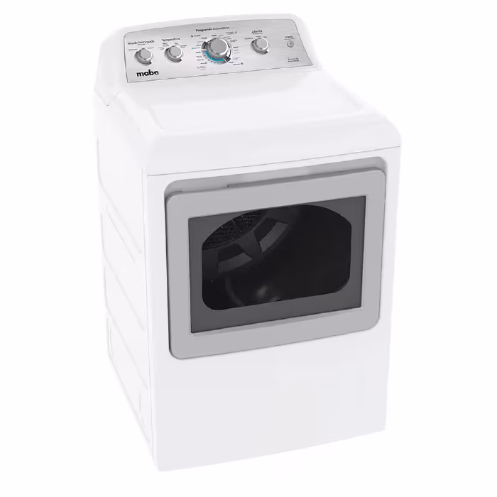 Seca más en menos tiempo con la Secadora a Gas Mabe SMG47N8MSBAB0 de 22 kg, eficiente, potente y perfecta para grandes cargas.