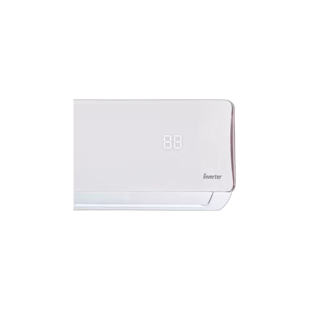 Aire acondicionado SMCEV24IFR de 24000 BTU, tipo Split Inverter, con filtro de carbón y eficiencia A. Perfecto para espacios amplios.