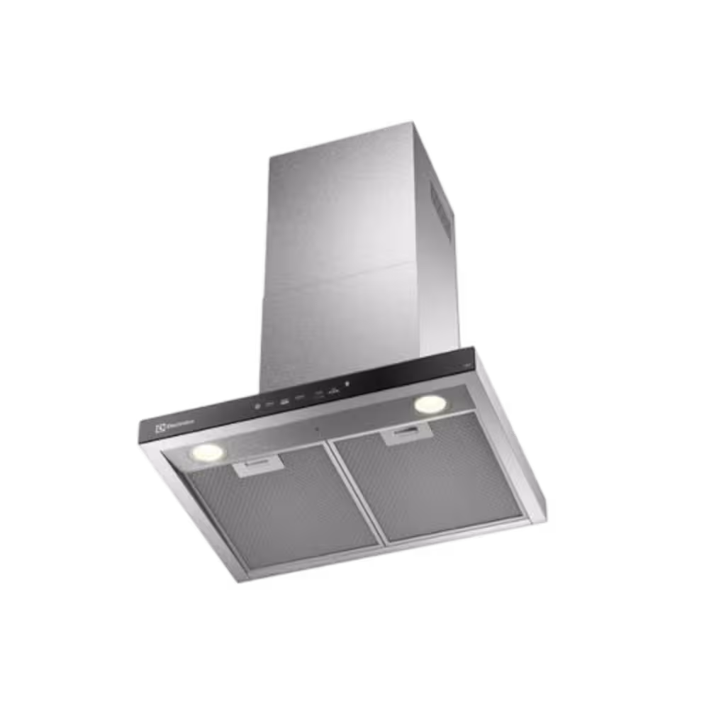 Campana Electrolux CE6TF de 60 cm con 3 velocidades, filtros metálicos lavables y diseño moderno para tu cocina.