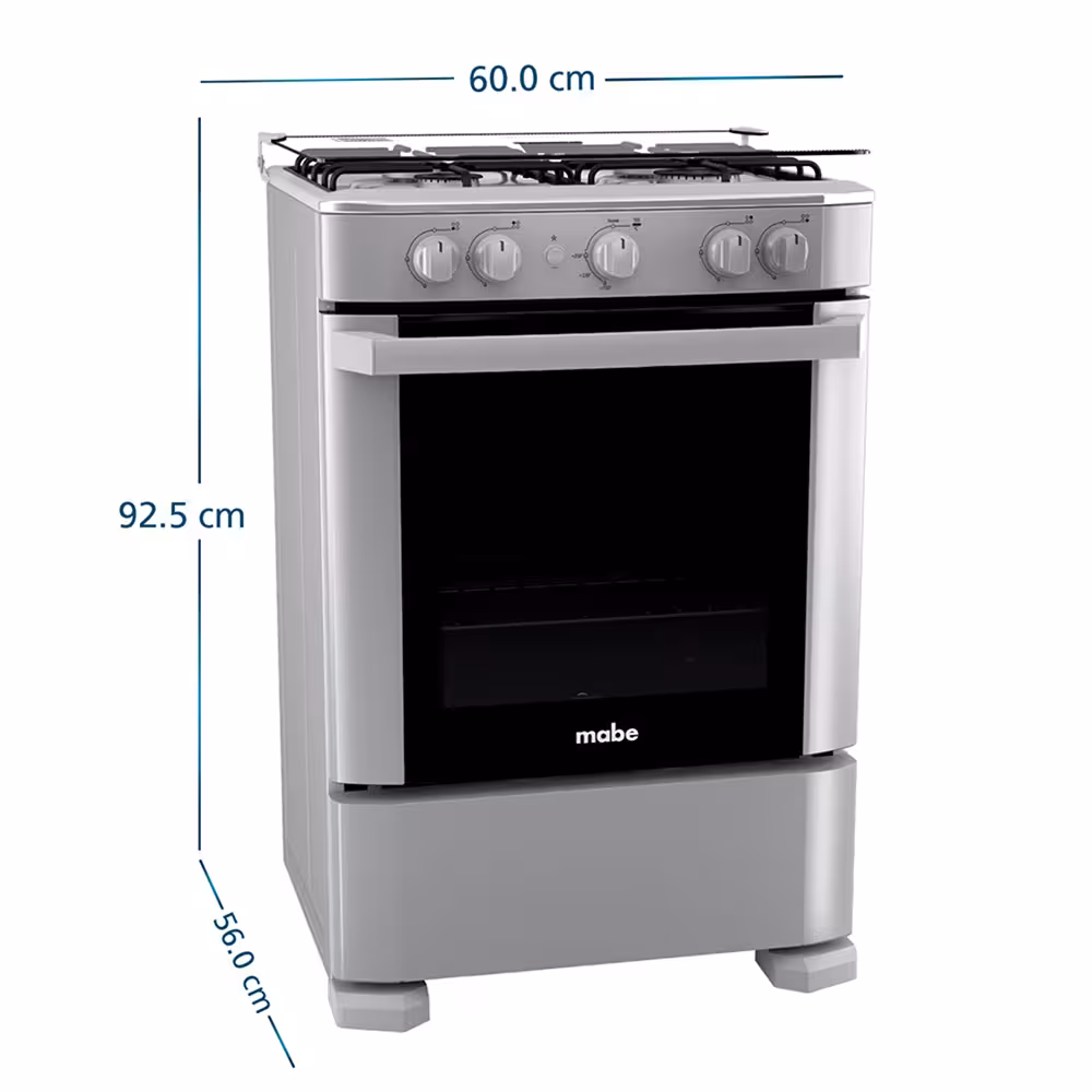 Redescubre el placer de cocinar en casa con la cocina a gas EM6020SG1 de Mabe, diseño moderno y calor perfecto para cada receta en familia.