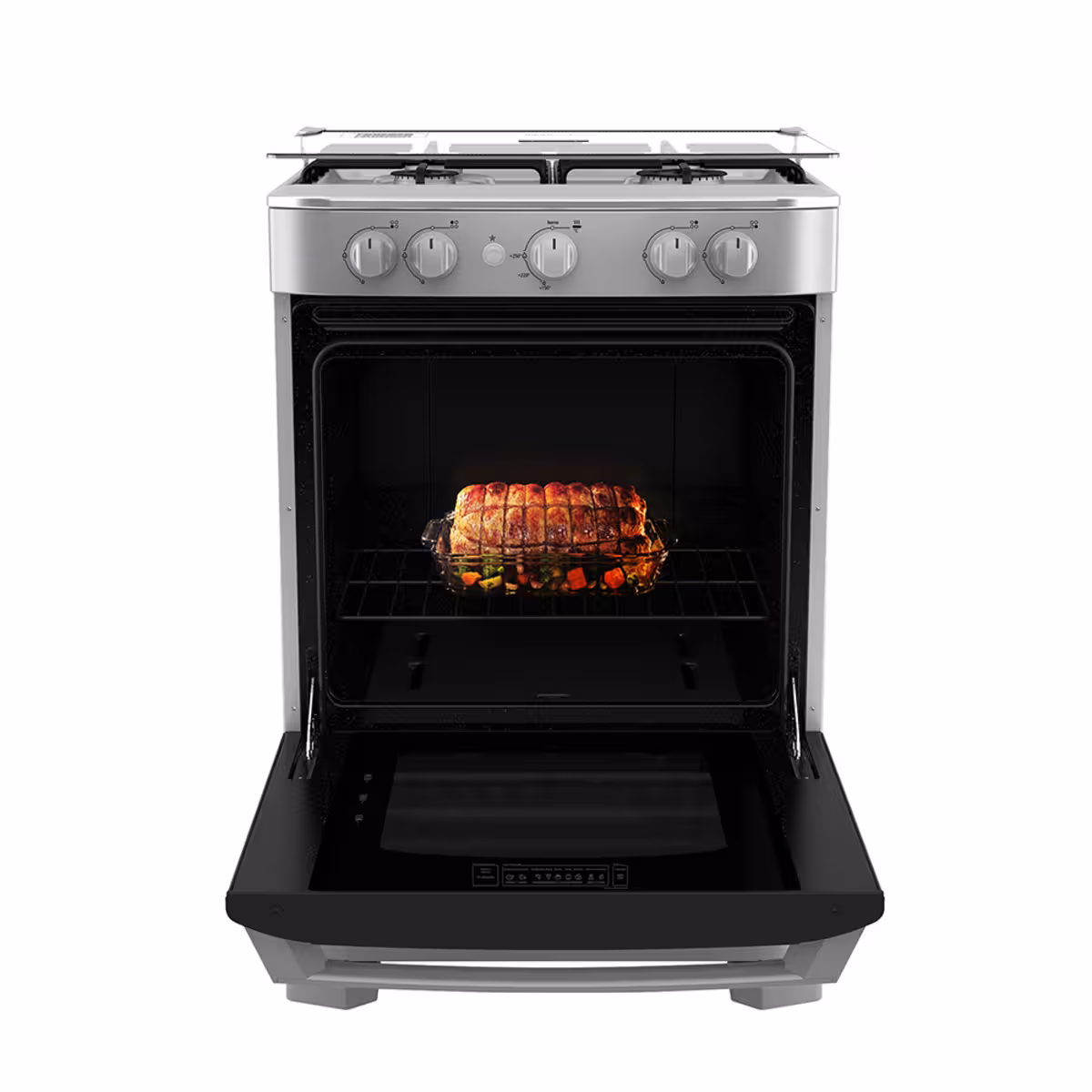Redescubre el placer de cocinar en casa con la cocina a gas EM6020SG1 de Mabe, diseño moderno y calor perfecto para cada receta en familia.