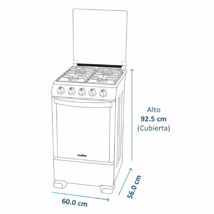 Con la Cocina a Gas EM6060FX1 de Mabe, disfruta de cada preparación con estilo, eficiencia y el rendimiento que tu hogar merece.