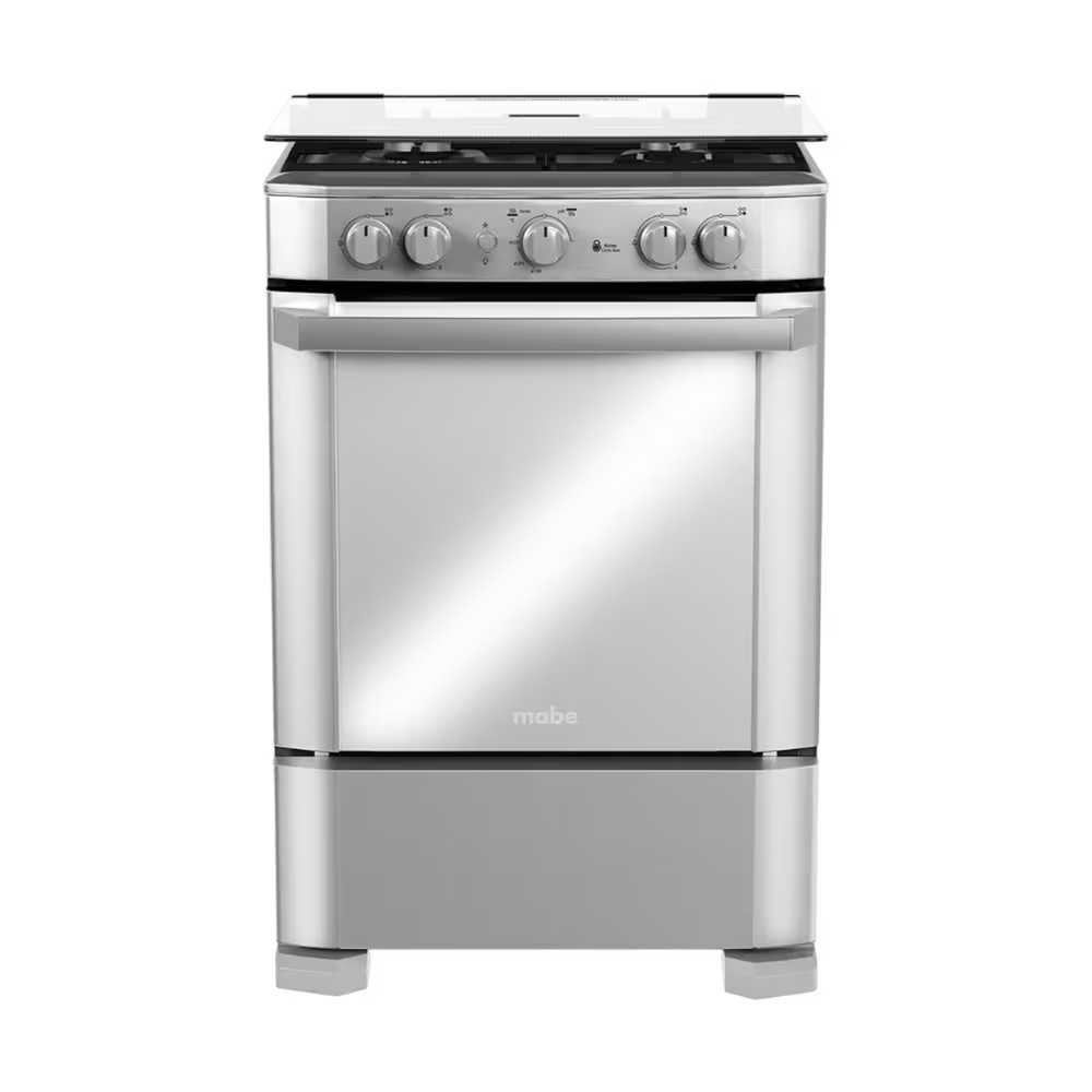 Disfruta cada receta con la cocina a gas EM6060FX3 de Mabe, compacta y elegante, perfecta para crear momentos únicos junto a quienes más amas.