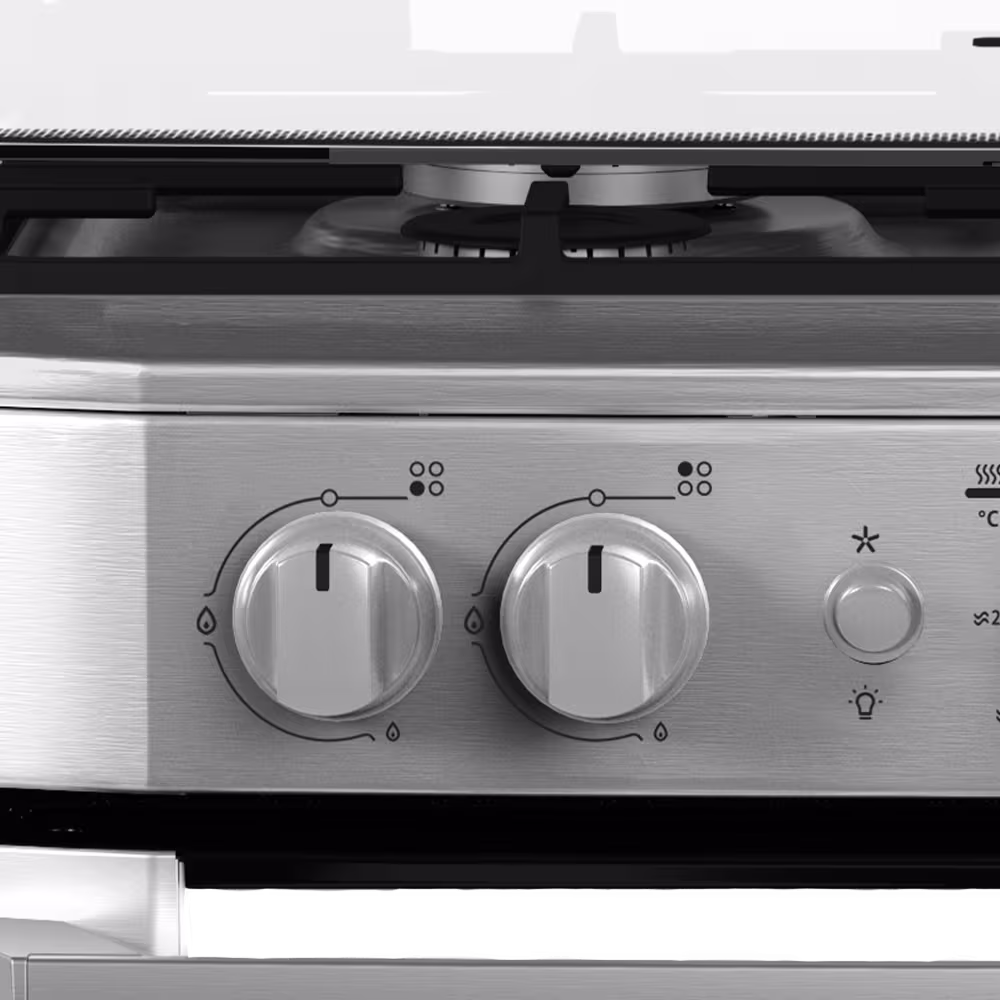 Disfruta cada receta con la cocina a gas EM6060FX3 de Mabe, compacta y elegante, perfecta para crear momentos únicos junto a quienes más amas.