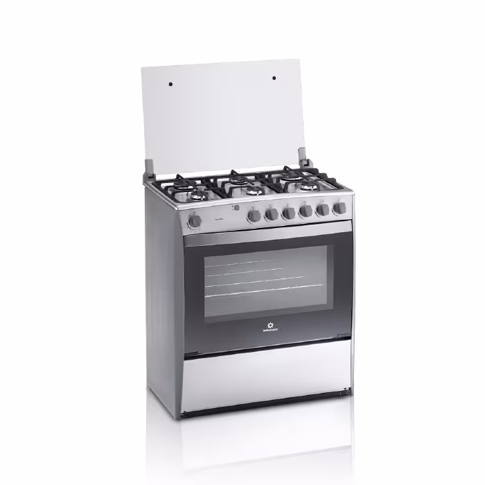 Vive la experiencia de cocinar con la elegancia y eficiencia de la Cocina a Gas Pamplona Quarzo de Indurama. Potencia, diseño y sabor en cada plato.