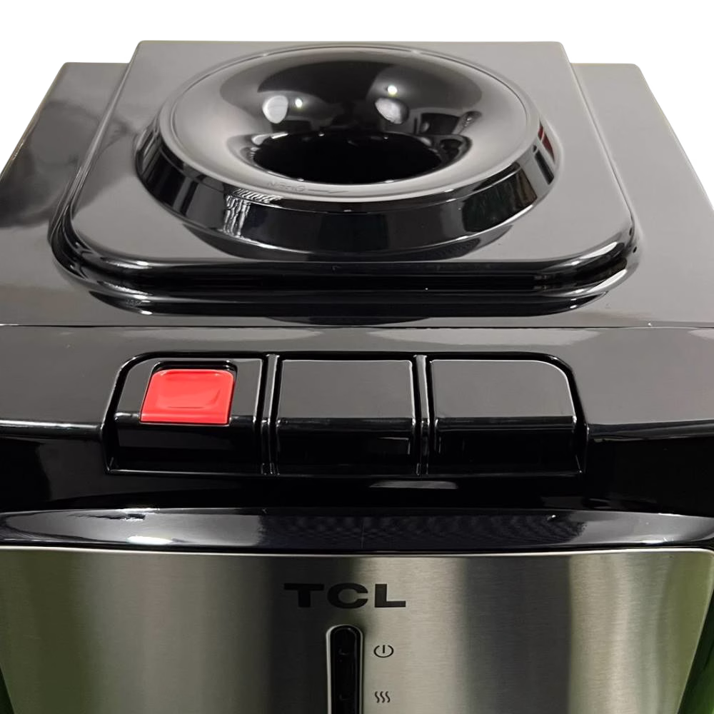 El dispensador de agua TCL TY-LWYR83B ofrece agua fría y caliente con eficiencia. Diseño moderno, práctico y con botellón inferior.