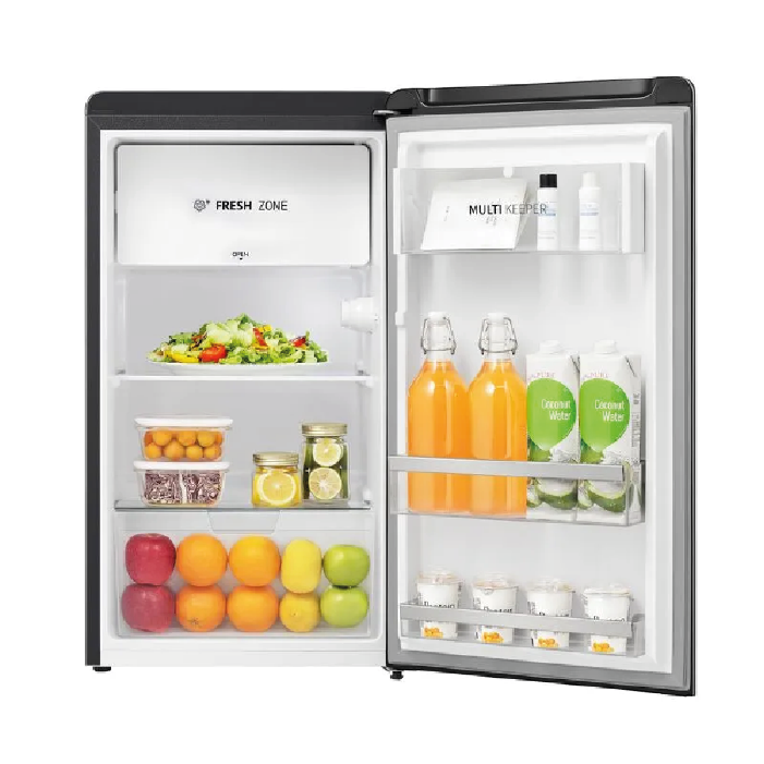 La Mini Nevera Bar Indurama RI-120 Negro 95L, combina estilo y funcionalidad para mantener tus bebidas frescas. ¡Un toque elegante para tu espacio!