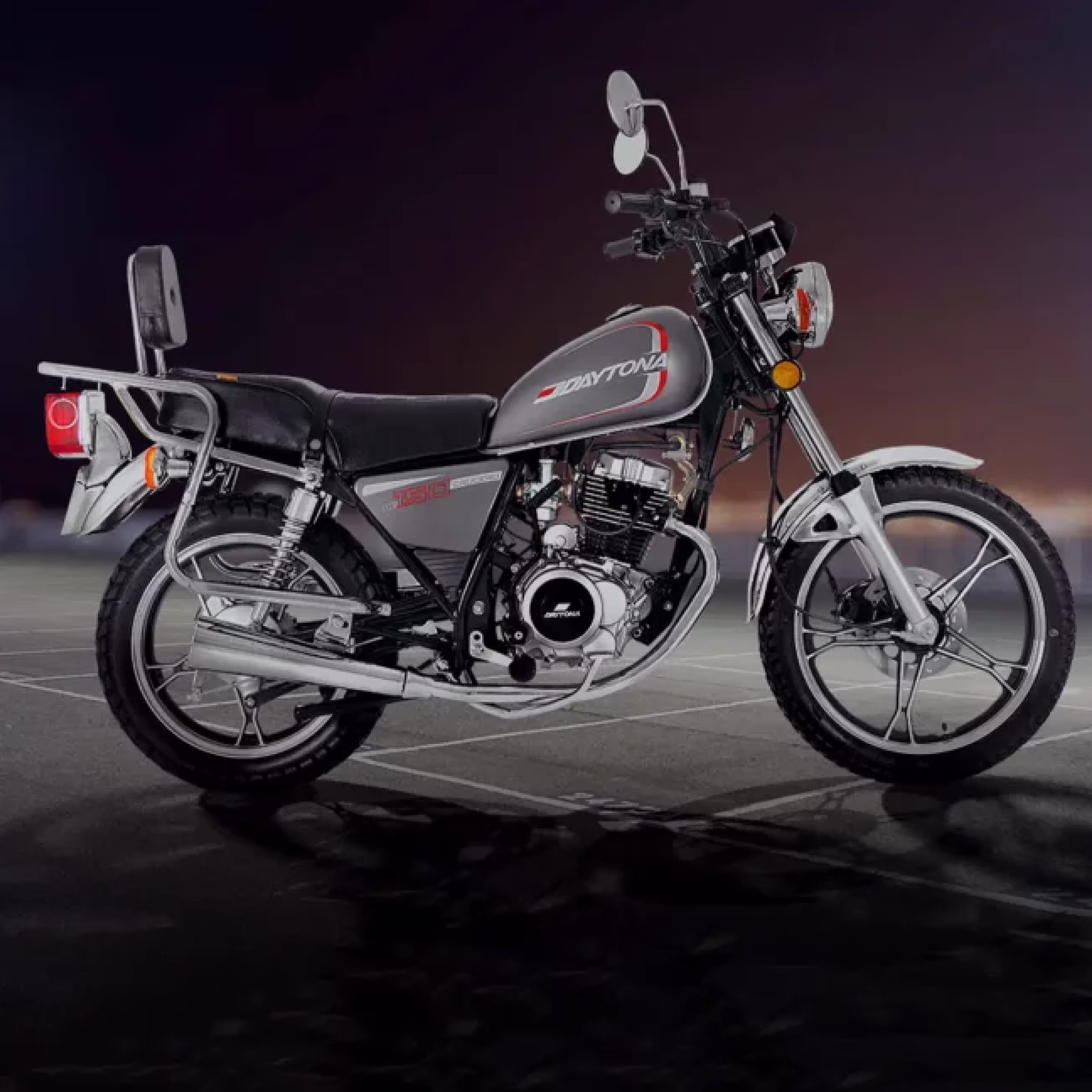 Moto DY150 Crucero de 150cc con 5 velocidades. Diseño clásico, potente y cómoda para recorrer ciudad o carretera.