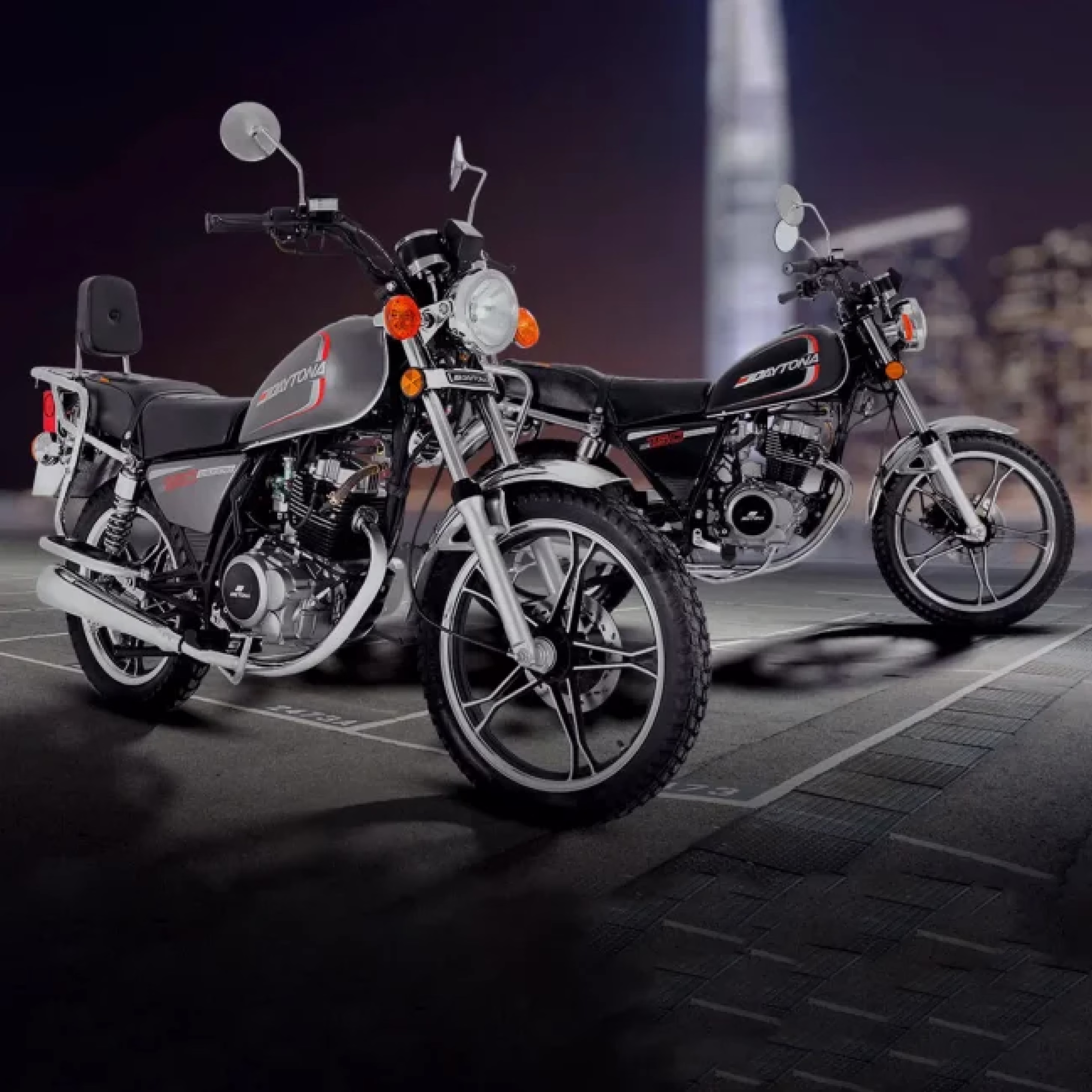 Moto DY150 Crucero de 150cc con 5 velocidades. Diseño clásico, potente y cómoda para recorrer ciudad o carretera.