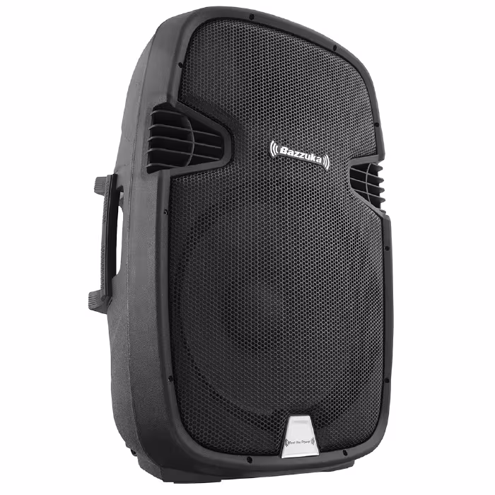 Parlante Bazzuka B115-20 80000W con woofer de 15", Bluetooth y luces LED. Ideal para fiestas con sonido potente y ambiente vibrante.
