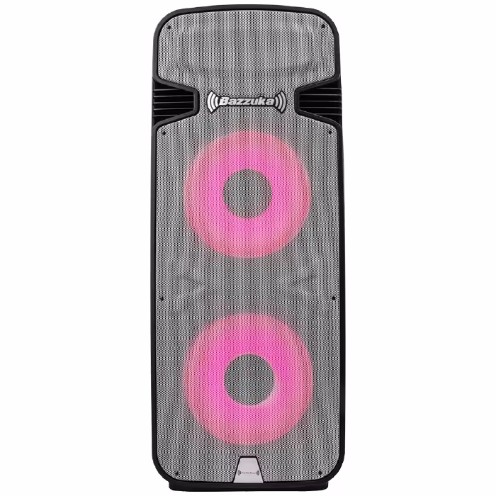 Parlante Bazzuka B2115N 100000W con doble woofer de 15", Bluetooth y luces LED. Sonido potente para vibrar en cada fiesta.