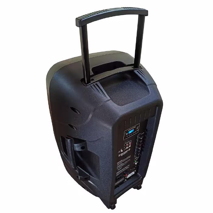 Siente la energía con el parlante recargable Z15‑BEAT de Bazzuka: 100 W, luces LED y micrófono. Comparte momentos inolvidables donde vayas.