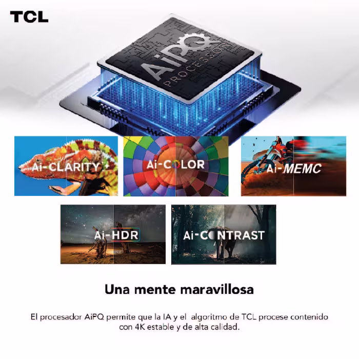 ¡Entretenimiento sin límites con el TCL 65P755CBU Smart TV 65"! Disfruta de resolución 4K, Google TV y navega fácilmente con su control inteligente.